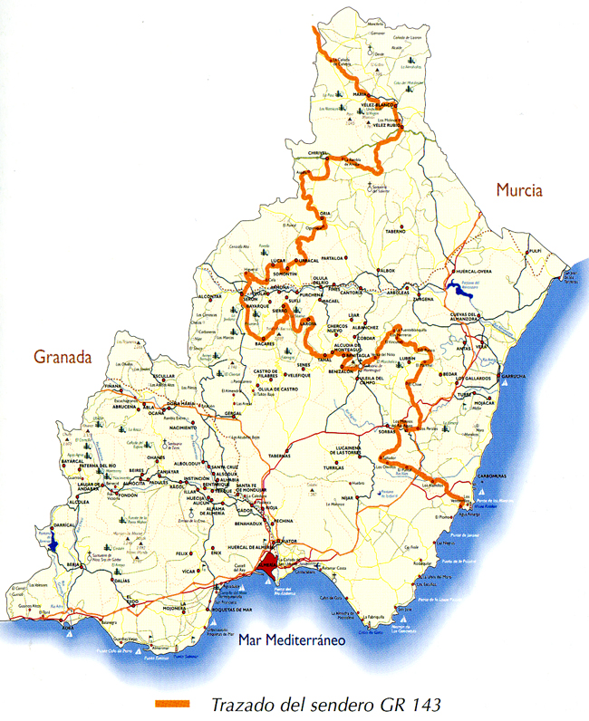 Trazado del sendero